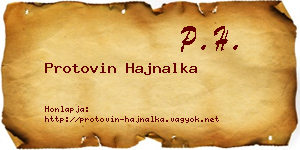 Protovin Hajnalka névjegykártya