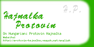 hajnalka protovin business card